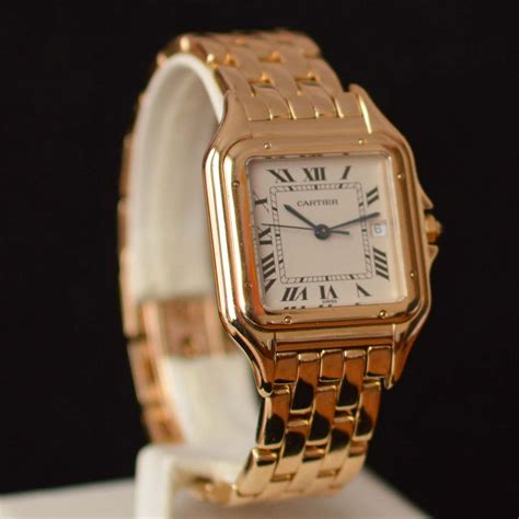 cartier rose gold watch replica|cartier 18k gold ladies watches.